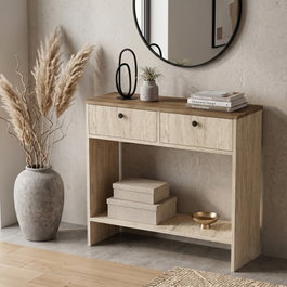 Hanah Home Modera Aparador Travertino y Nogal Veneciano